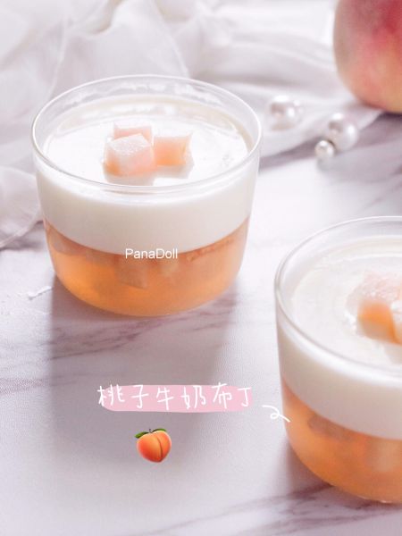 让人无法抗拒の桃子牛奶布丁