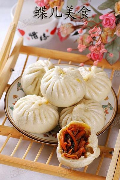 胡萝卜羊肉包子成品图