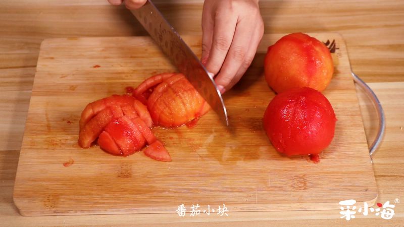 第4步(番茄炒蛋的升级版——番茄虾仁滑蛋的做法)