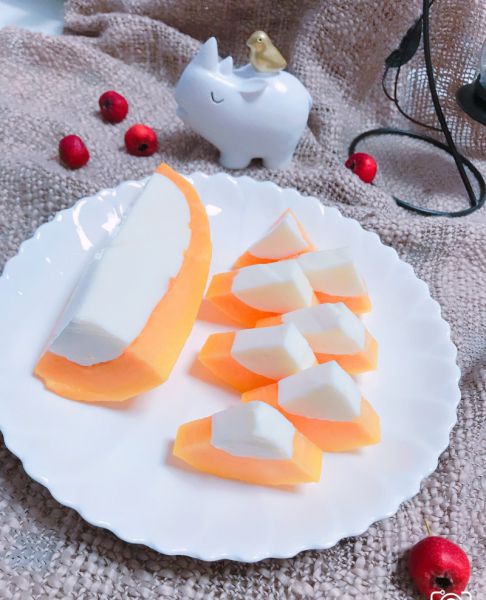 木瓜椰奶冻成品图