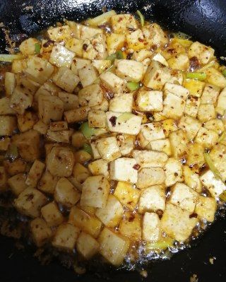 第7步(红油午餐肉烧豆腐的做法)