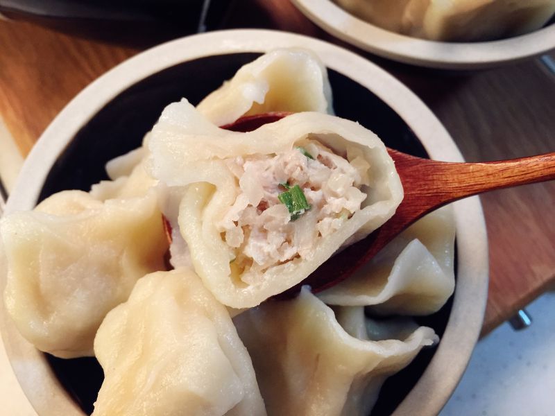 第18步(白萝卜鲜肉水饺的做法)