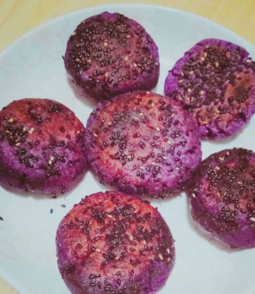 紫薯糯米饼成品图