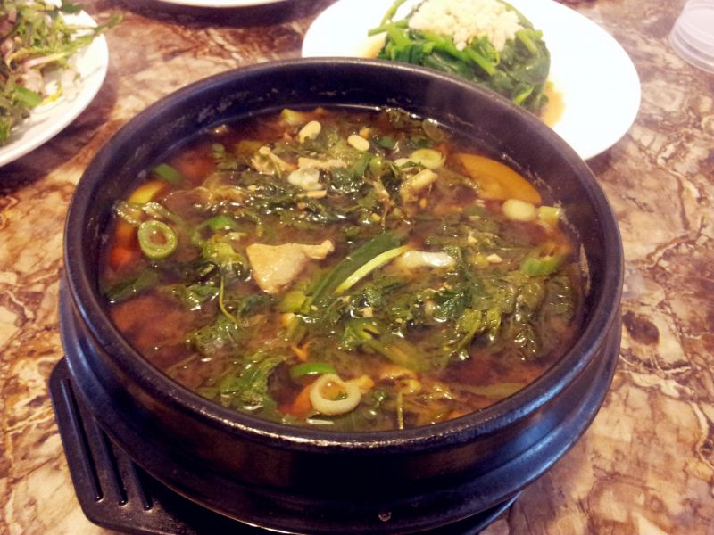 韩式芥菜大酱汤成品图