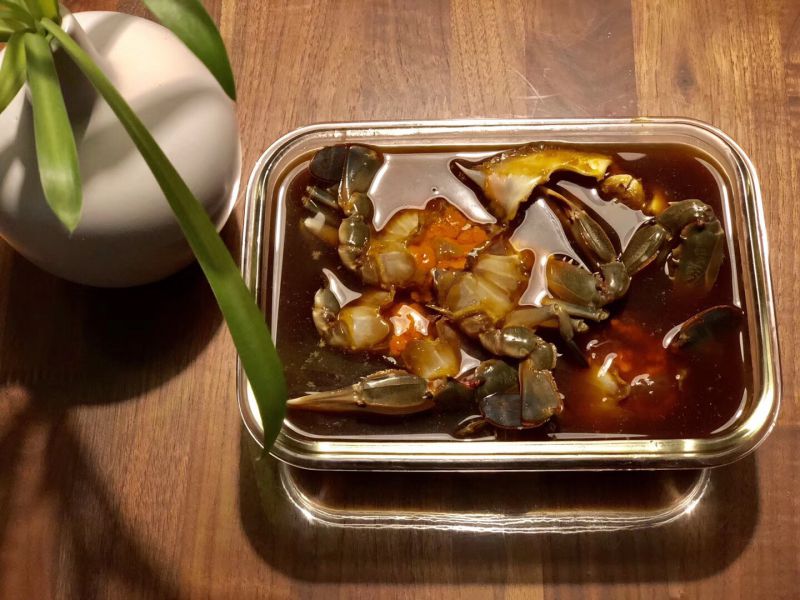 韩式酱油腌螃蟹成品图