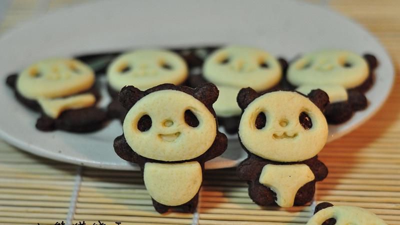小熊猫饼干成品图