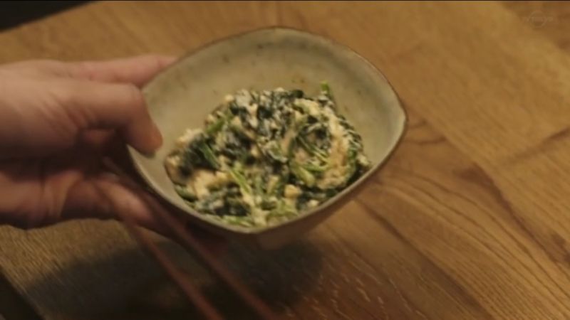 菠菜拌绢豆腐（日式成品图