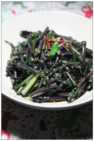 董太的私方菜--素炒紫菜苔成品图