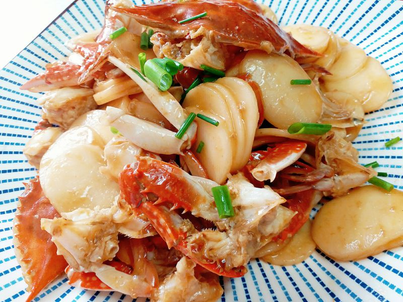 第8步(梭子蟹炒年糕的做法)