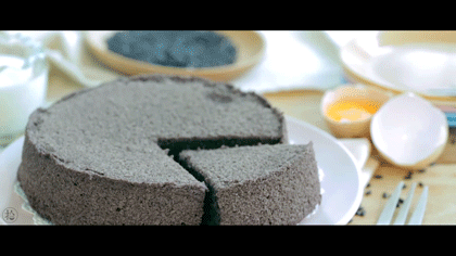 第14步(黑米蒸蛋糕的做法)