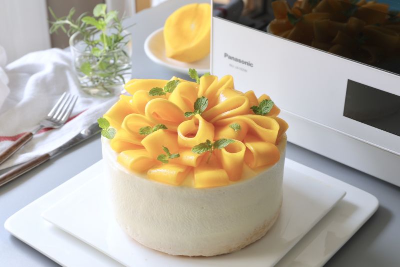 芒果奶油蛋糕成品图