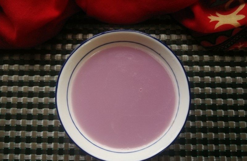 紫薯山药豆浆成品图
