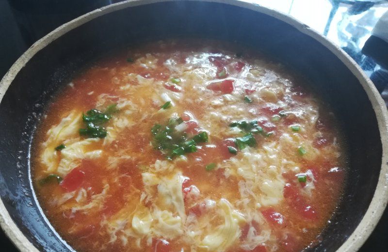 西红柿鸡蛋汤成品图