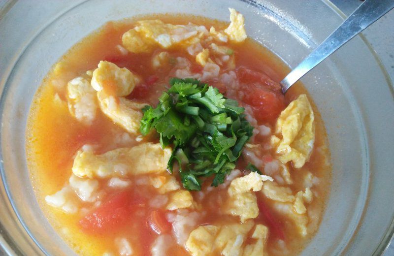 鸡蛋西红柿疙瘩汤成品图