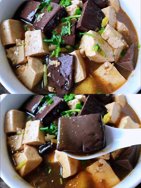血豆腐炒白菜图片