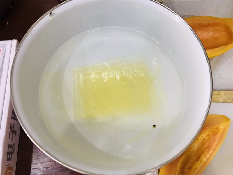 第3步(木瓜椰奶冻+木瓜椰奶小方/布丁（清爽低卡版，60大卡/100克）的做法)