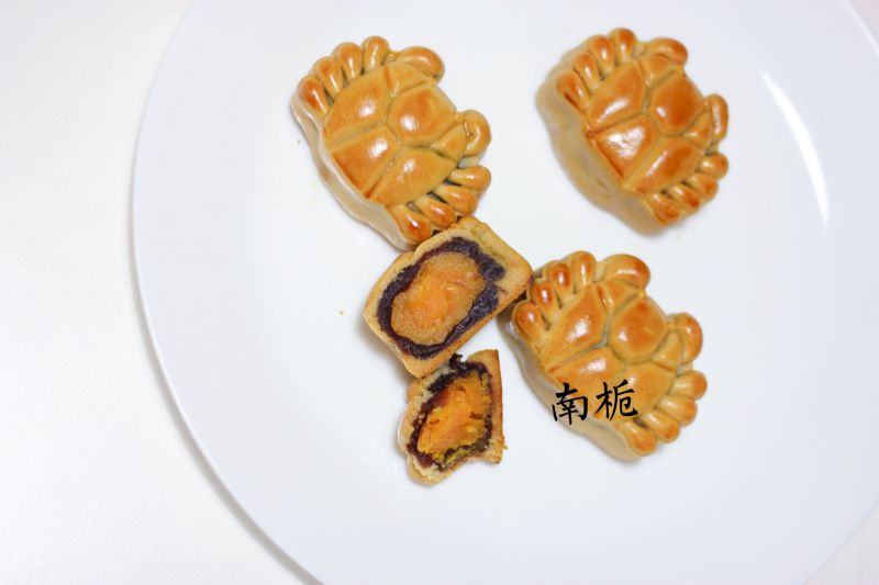 超详细网红螃蟹广式月饼成品图