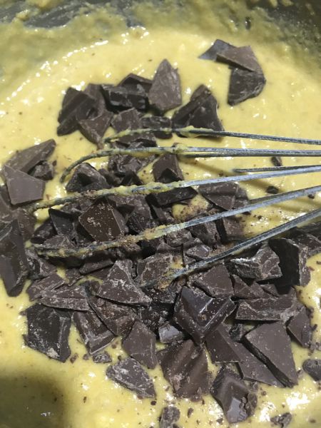 第4步(玉米面香蕉巧克力碎磅蛋糕的做法)