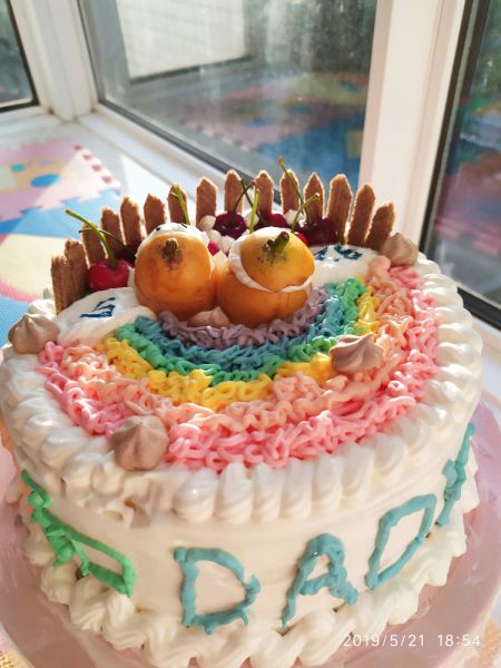 第12步(彩虹果园枇杷人蛋糕创意造型的做法)