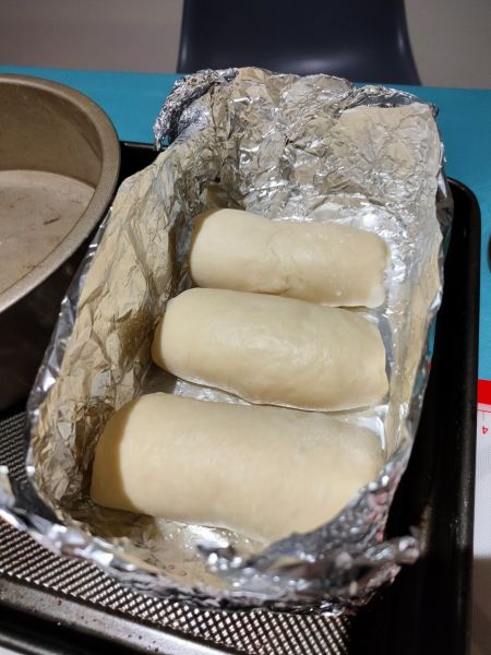 第3步(中筋面粉做肉松面包和白面包的做法)