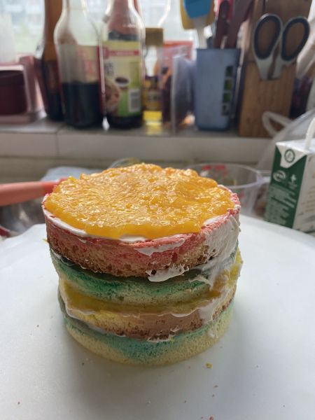 第1步(彩虹蛋糕4寸蛋糕的做法)