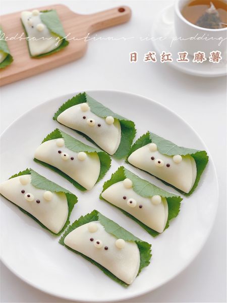 免烤箱❗️软糯Q弹的日式小熊红豆麻薯超可爱成品图