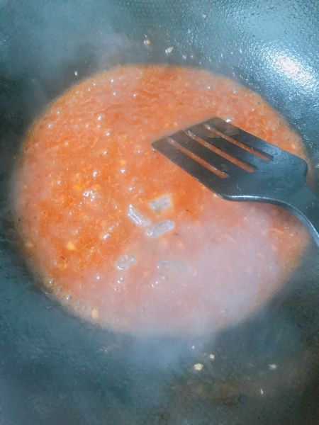 第5步(茄汁大虾的做法)
