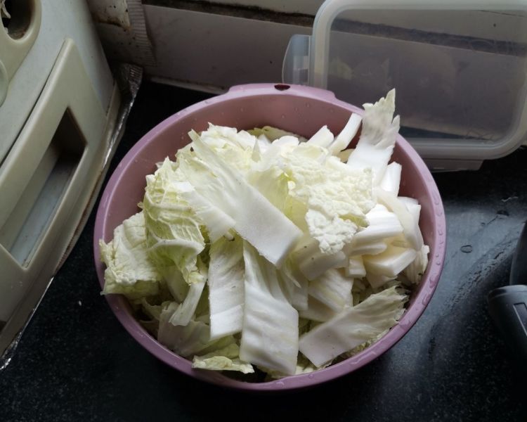 第1步(白菜炖粉条的做法)