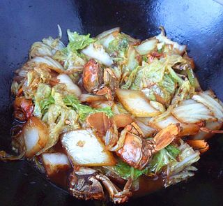 第8步(白菜——河蟹烧白菜的做法)