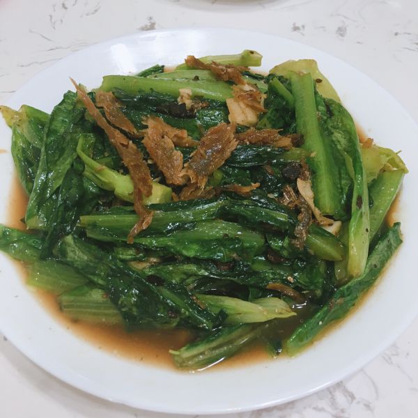 第3步(豆豉鯪魚油麥菜的做法)