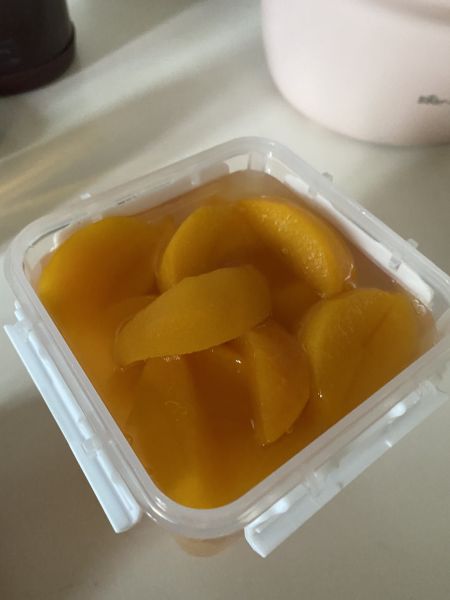 黄桃罐头（只需三种材料）成品图