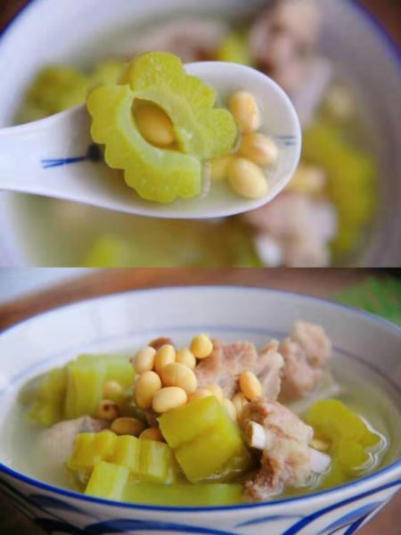苦瓜黄豆排骨汤-清热解暑成品图