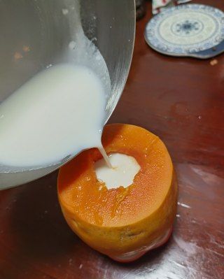 第11步(木瓜牛奶冻的做法)