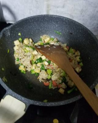 第6步(“豆腐”豆腐青菜炒米的做法)