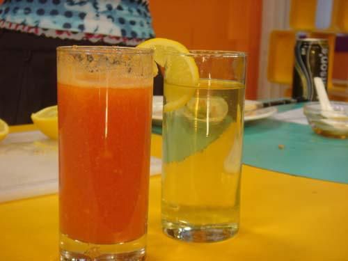 香蜜木瓜汁&amp;柠檬冰绿茶成品图