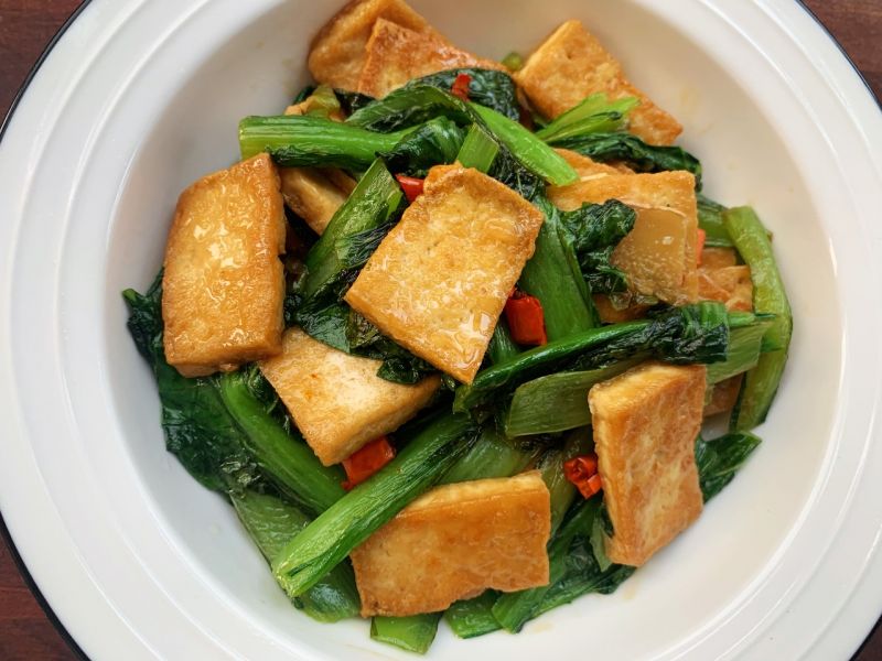 吃过一次就会爱上的－小白菜炖豆腐成品图