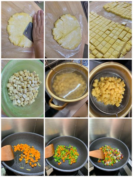 炒玉米面疙瘩图片
