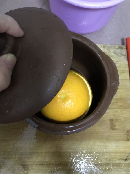 第3步(【咳嗽食疗】蒸橙子的做法)