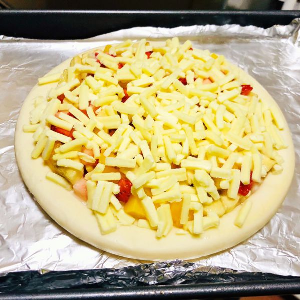 第5步(超简单的水果披萨的做法)