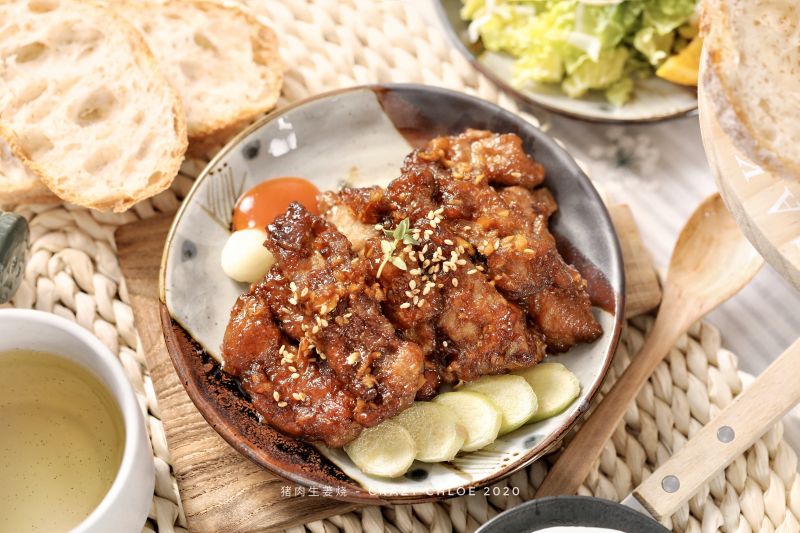 豚肉生姜烧—日式家庭料理成品图