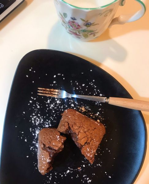 巧克力熔岩蛋糕成品图