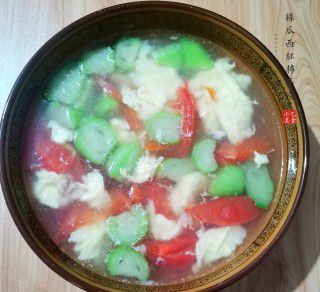 第7步(丝瓜西红柿蛋汤的做法)