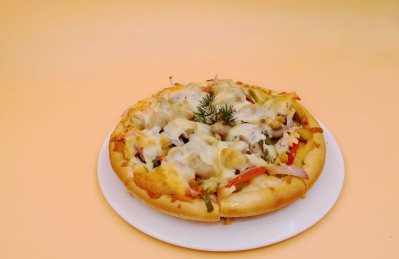 披萨︱素菜披萨 成品图