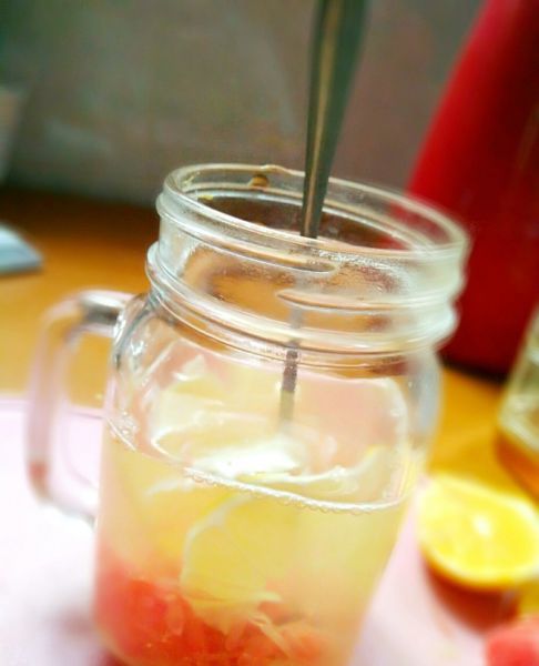蜂蜜柠檬柚子茶成品图
