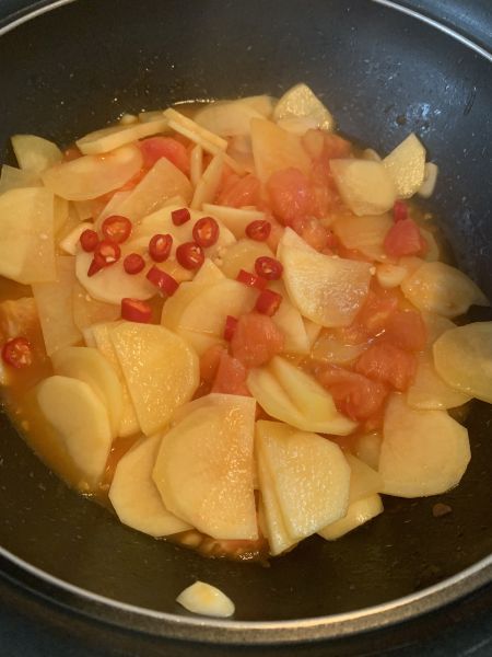第7步(番茄土豆片的做法)