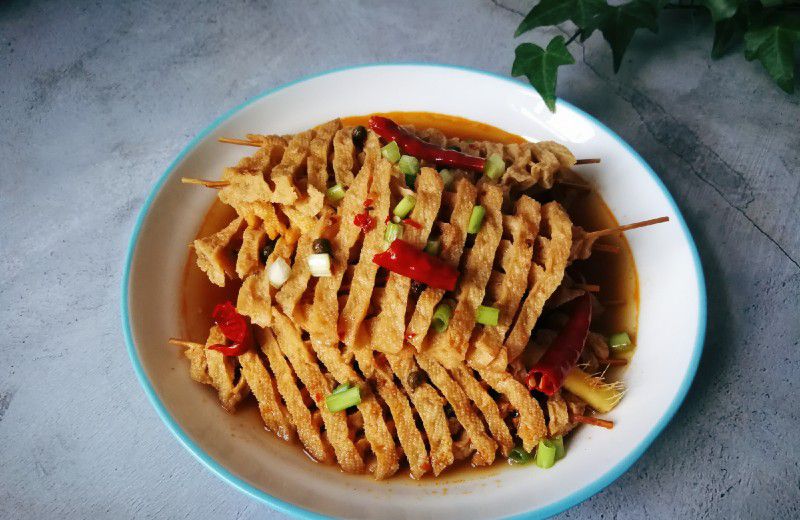 卤豆腐串成品图