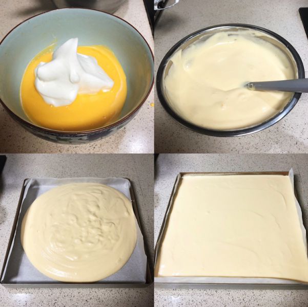 第4步(肉松蛋糕卷的做法)