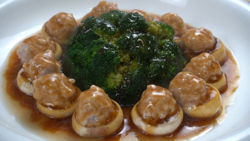 【西兰花蘑菇酿肉】家常做法超简单，营养美味成品图