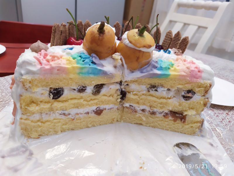 第14步(彩虹果园枇杷人蛋糕创意造型的做法)