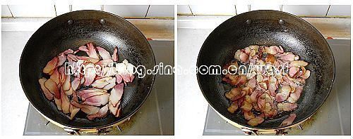 第2步(熏干腊肉干锅的做法)